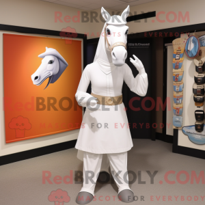 Maskot-karakter af en hvid...