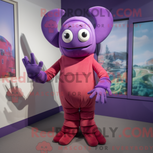 Maskot postava Purple...