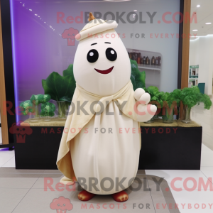 Maskotkarakter av en beżowy...