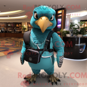 Mascot character of a Teal...