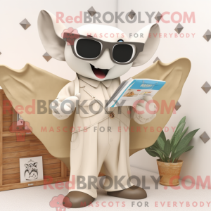 Maskotkarakter af en Beige...