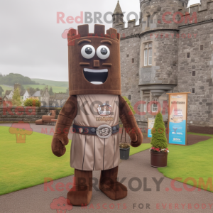 Mascot character of a Brown...