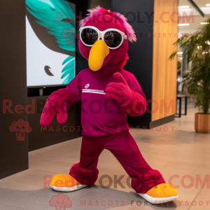 Postava maskota purpurového...