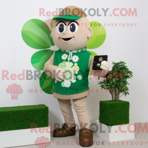 Mascot character of a Tan...