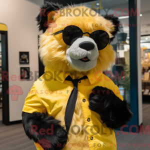 Maskottchen eines gelben...