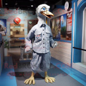 Silver Goose maskot kostume...