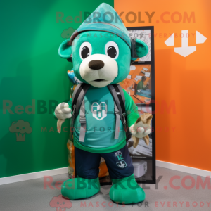 Mascot character of a Cyan...