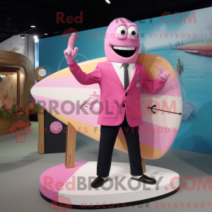 Mascot character of a Pink...
