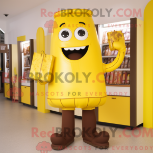 Mascot karakter van gele...