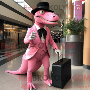 Maskotkarakter af en Pink...