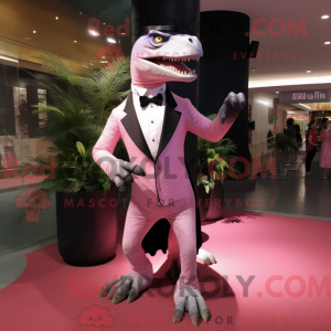 Maskotkarakter af en Pink...