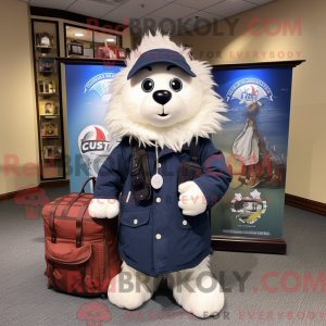Mascot character of a Navy...