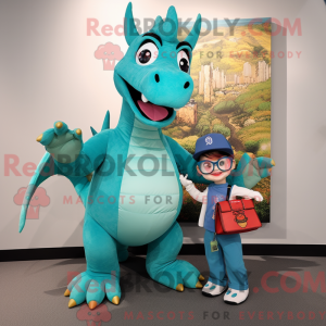 Postava maskota Teal Dragon...