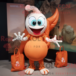 Maskot karakter af en Peach...