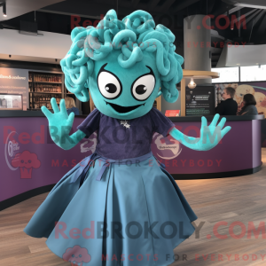 Postava maskota Teal Medusa...