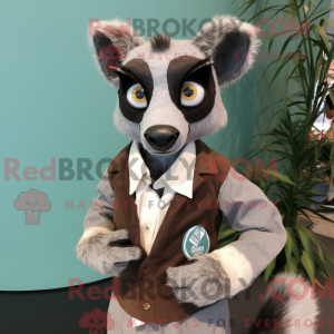 Maskotkarakter av en lemur...