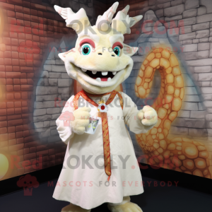 Cream Dragon maskot kostume...