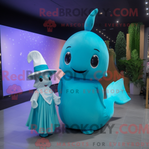 Mascot character of a Cyan...