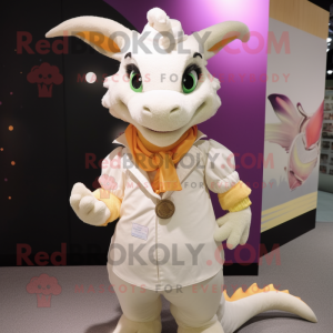 Cream Dragon maskot kostume...