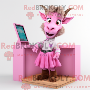 Mascot character of a Pink...