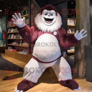 Rødbrun Yeti maskot drakt...