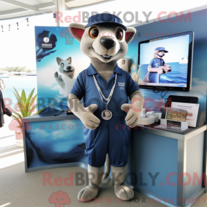 Mascot character of a Navy...