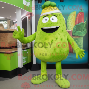 Postava maskota Lime Green...
