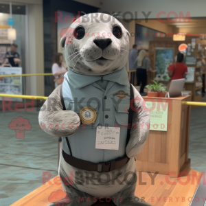 Mascot character of a Gray...