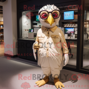Mascot character of a Beige...