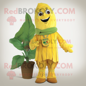 Gul bønnestilk maskot...