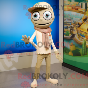 Mascot character of a Beige...