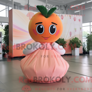 Maskotkarakter af en Peach...