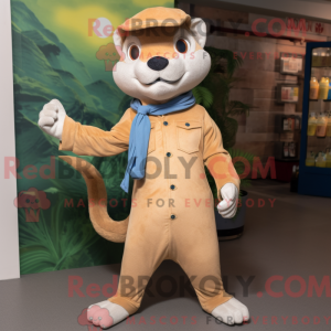 Mascot character of a Tan...