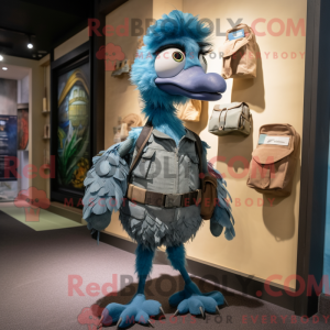 Mascot character of a Blue...
