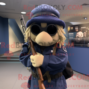 Mascot character of a Navy...
