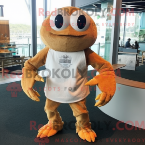 Maskot karakter af en beige...