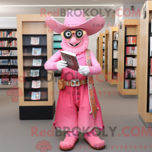 Maskottchen eines rosa...