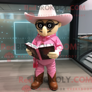 Maskottchen eines rosa...