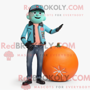 Mascot character of a Cyan...