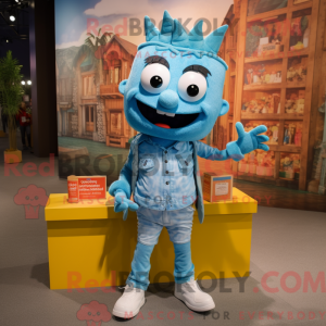 Mascot character of a Cyan...