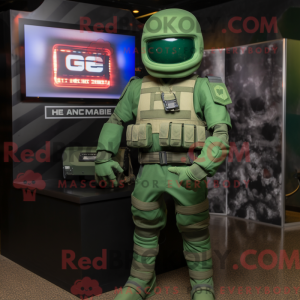 Mascot character of a Green...