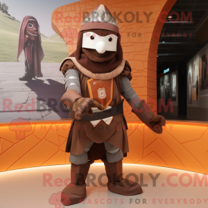Postava maskota hnědého...