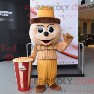 Mascot character of a Brown...