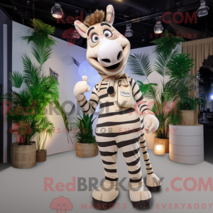 Mascot character of a Beige...