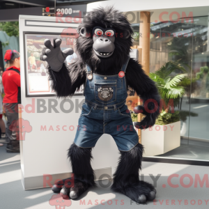 Maskot karakter af en sort...