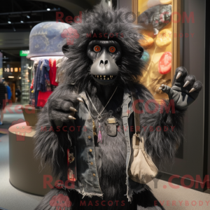 Maskot karakter af en sort...