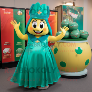 Teal Pot Of Gold maskot...