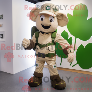 Maskotkarakter av en beżowy...