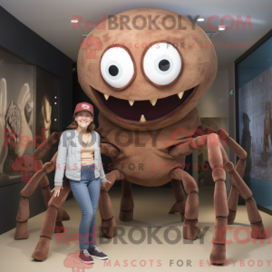 Mascot character of a Brown...