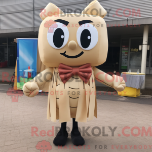 Mascot character of a Tan...